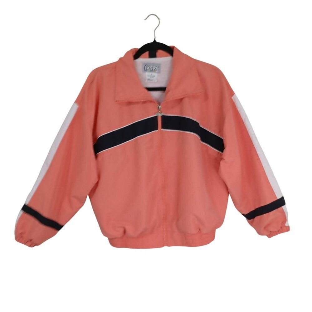 IXSPA Coral Colorblock Full Zip Windbreaker Jacket Womens Small
